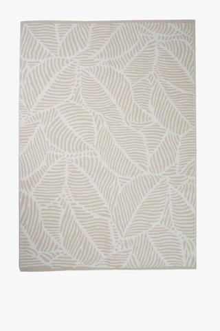 Jacquard Leaf Polycotton Rug, 160x230cm