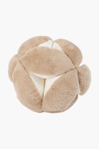 Faux Fur Flower Ball 28cm