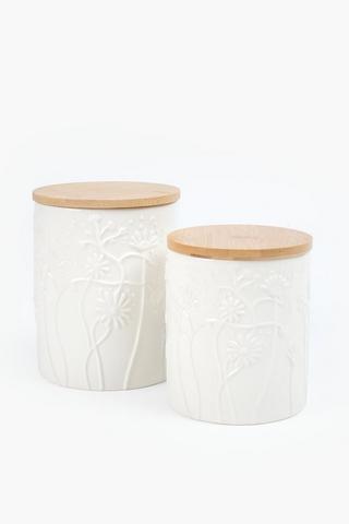 Large Floral Canister