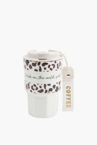 Insulated Leopard Print Coffee Mug