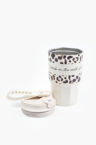 Insulated Leopard Print Coffee Mug