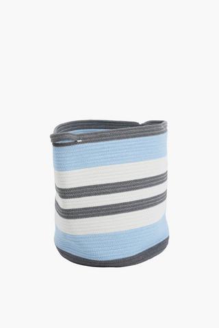 Woven Stripe Laundry Basket