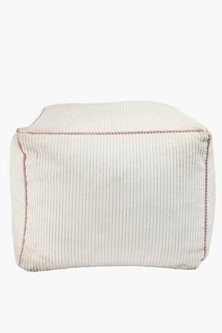Corduroy Piped Ottoman