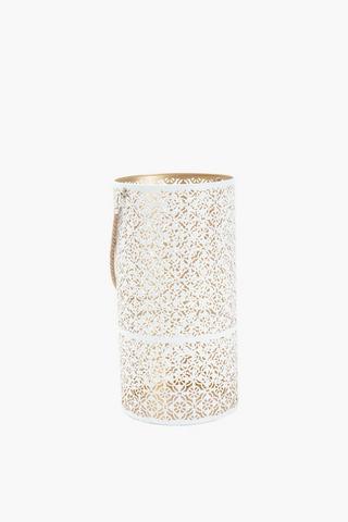 Punched Metal Lantern, 20x38.5cm