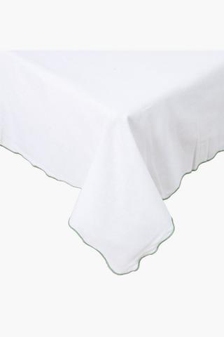 Scallop Embroidered Tablecloth, 180x270cm