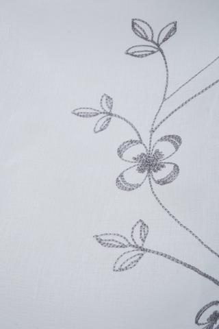 Taped Sheer Embroidered Yas Curtain, 290x218cm