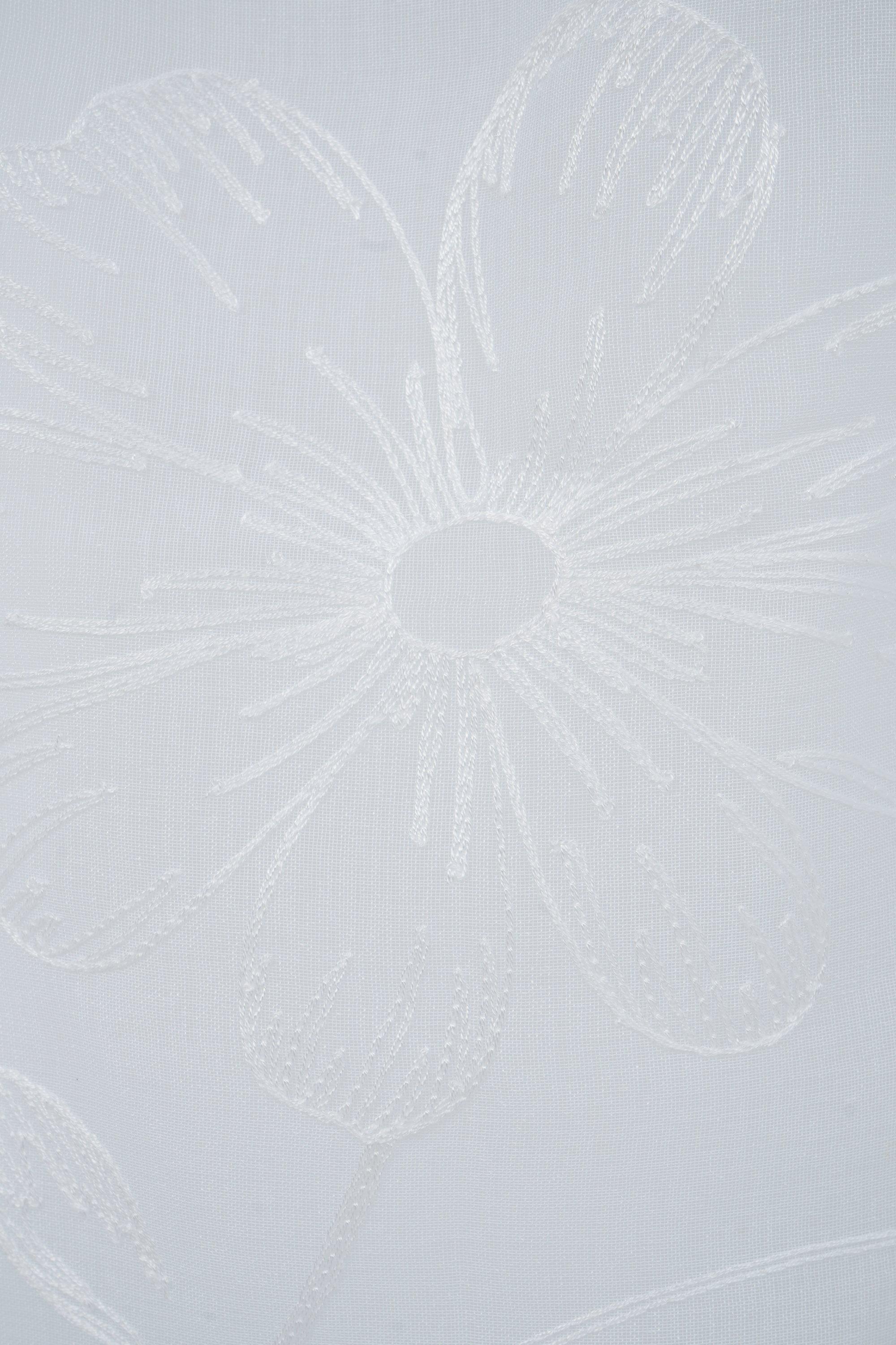 Taped Sheer Embroidered Maggie Curtain, 230x218cm