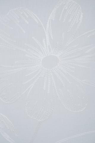 Taped Sheer Embroidered Maggie Curtain, 230x218cm