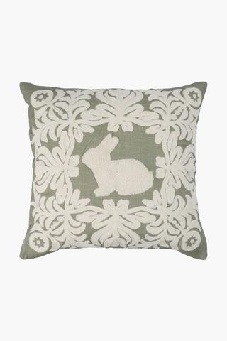 Textured Easter Bunny Scatter Cushion, 50x50cm