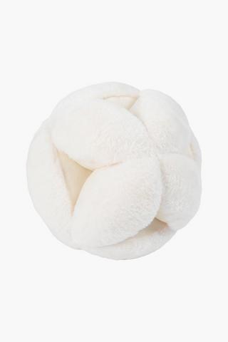 Faux Fur Flower Ball 28cm