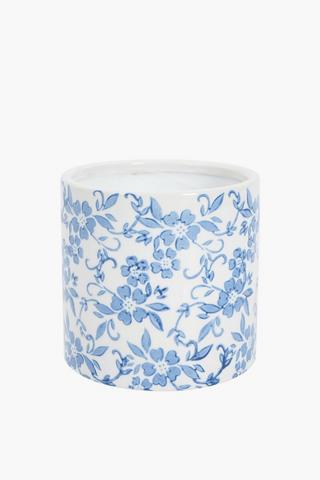 Delft Ceramic Planter, 16cm