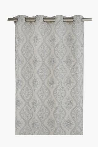 Eyelet Embroidered Linen Curtain, 140x225cm