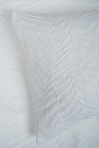 2 Pack Soft Touch Jacquard Leaf Continental Pillowcases
