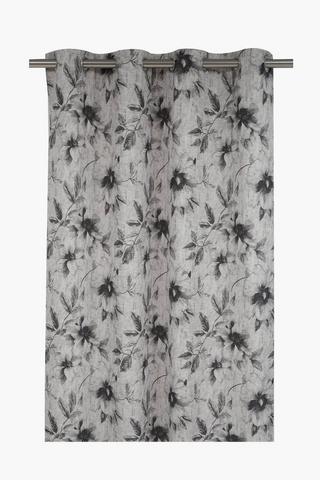 Eyelet Printed Ruth Floral Curtain, 140x225cm