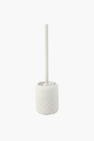 Rubberised Geometric Toilet Brush Set