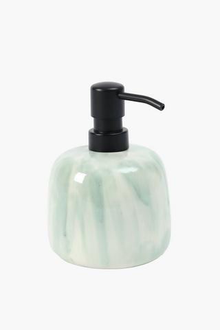 Ceramic Brush Painted Soap Dispenser