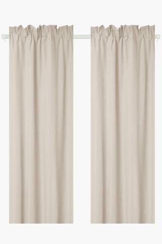 2 Pack Soft Touch Taped Curtain,150x218cm