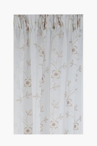 Taped Sheer Embroidered Yas Curtain, 290x218cm