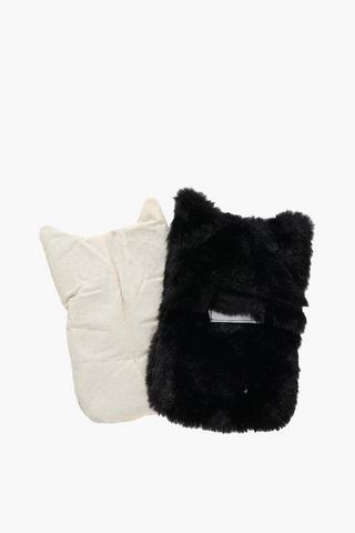 Plush Monochrome Dog Warmer