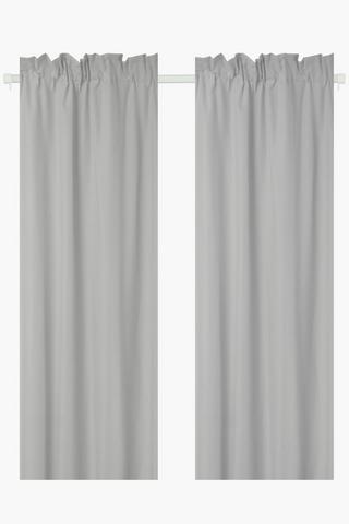 2 Pack Taped Soft Touch Curtain, 150x218cm