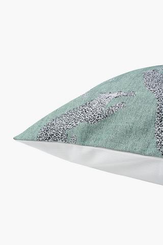 Jacquard Leopard Scatter Cushion, 60x60cm