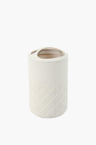 Rubberised Geometric Toilet Brush Holder