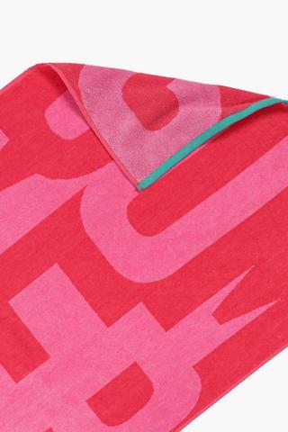 Cotton Jacquard Summer Fun Beach Towel, 70x140cm