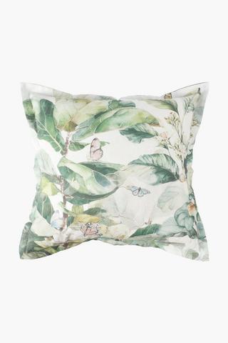 Printed Salt Rock Leaf Scatter Cushion, 55x55cm