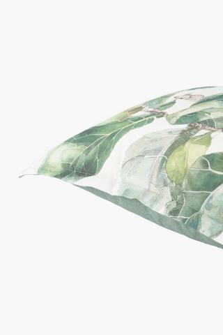 Printed Salt Rock Leaf Scatter Cushion, 55x55cm