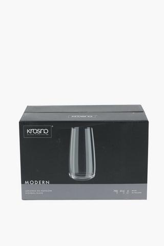 Modern 6 Pack Hi-ball Glasses