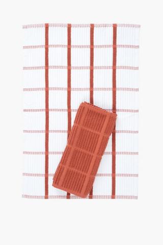 2 Pack 100% Cotton Terry Tea Towels