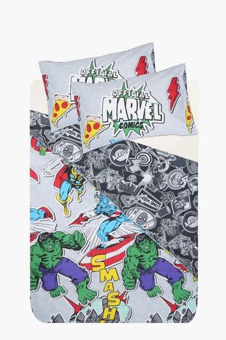 Polycotton Marvel Comics Reversible Duvet Cover Set