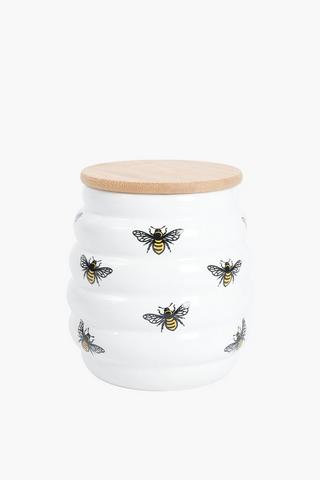 Medium Bee Canister With Wooden