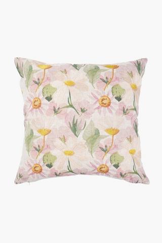 Embroidered Evelyn Floral Scatter Cushion, 50x50cm