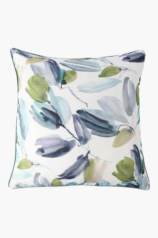 Printed Olivia Leaf Feather Filled Scatter Cushion, 60x60cm