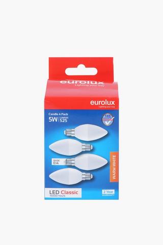 4 Pack Eurolux 5w Candle Bulb, E14