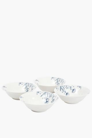 4 Pack Floral Bowls