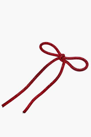 Hanging Christmas Glitz Bow, 19cm