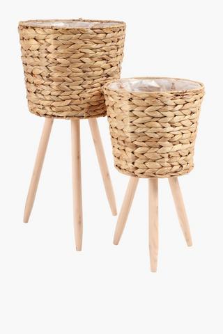 Pleated Standing Planter, 27cm