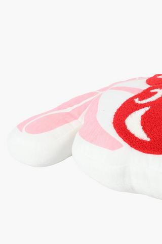 Embroidered Cherry Shaped Novelty Cushion, 40cm