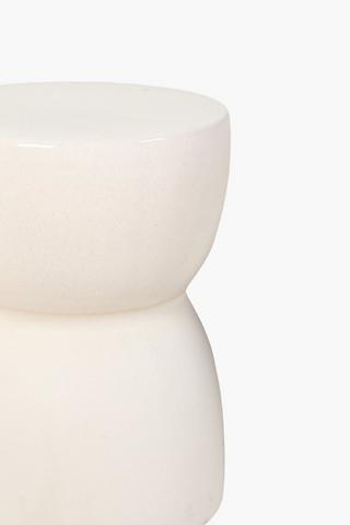 Hourglass Ceramic Side Table