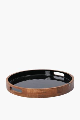 Round Mango Wood Tray