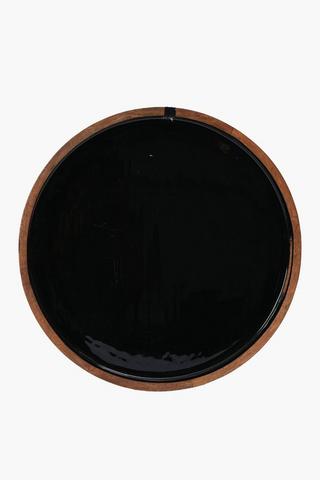 Round Mango Wood Tray