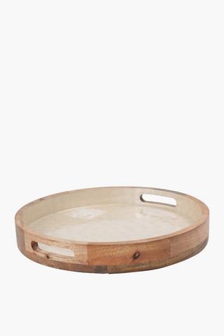 Mango Wood Round Tray