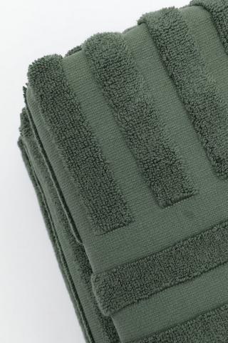 Premium Cotton Manhattan Zero Twist Border Bath Sheet