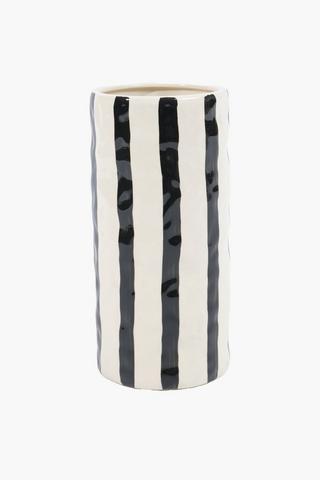Stripe Cylinder Vase, 25cm