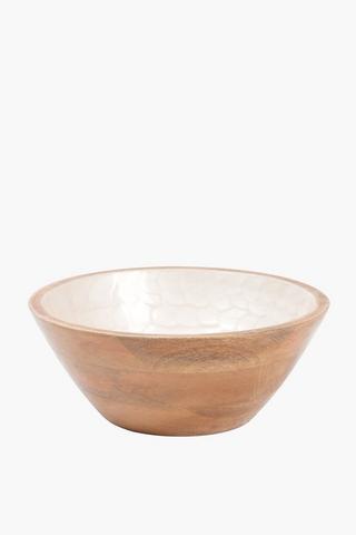 Medium Pearlised Mango Wood Bowl