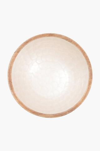 Medium Pearlised Mango Wood Bowl