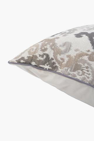 Extra Premium Chenille Damask Feather Filled Scatter Cushion, 60x60cm