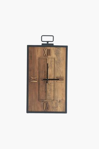 Rectangle Wooden Clock, 46x60cm